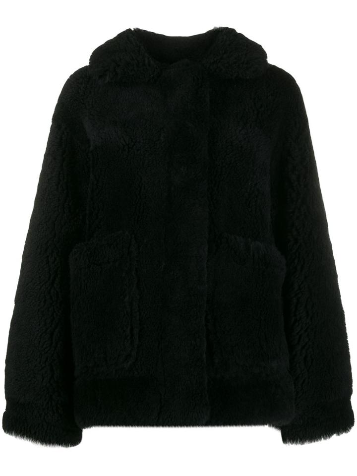 Yves Salomon Meteo Shearling Jacket - Black