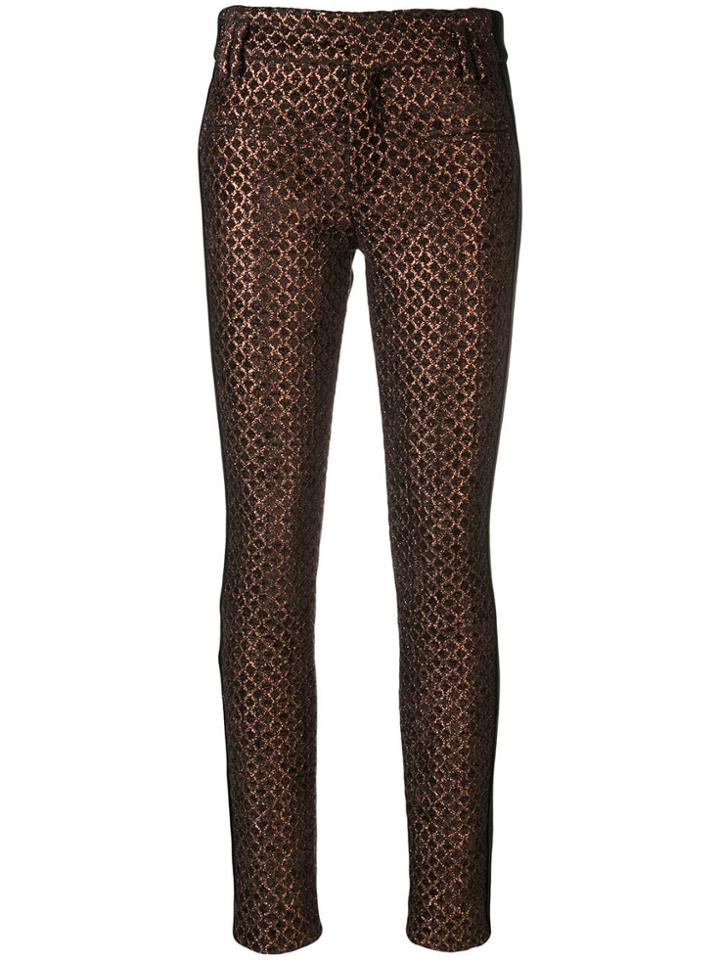 Haider Ackermann Leather Layer Fitted Trousers - Black