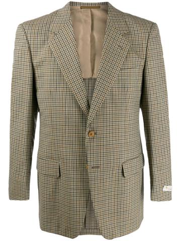 A.n.g.e.l.o. Vintage Cult 1990s Aquascutum's Checked Notched Blazer -