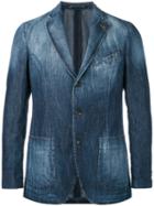 Lardini - Washed Denim Jacket - Men - Cotton - 52, Blue, Cotton