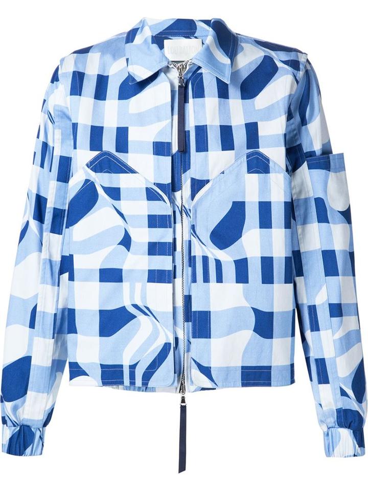 Lou Dalton Plaid Patchwork '2 Pocket Collared Blouson' Jacket
