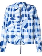 Lou Dalton Plaid Patchwork '2 Pocket Collared Blouson' Jacket