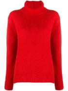 Acne Studios Ribbed High-neck Sweater - Red