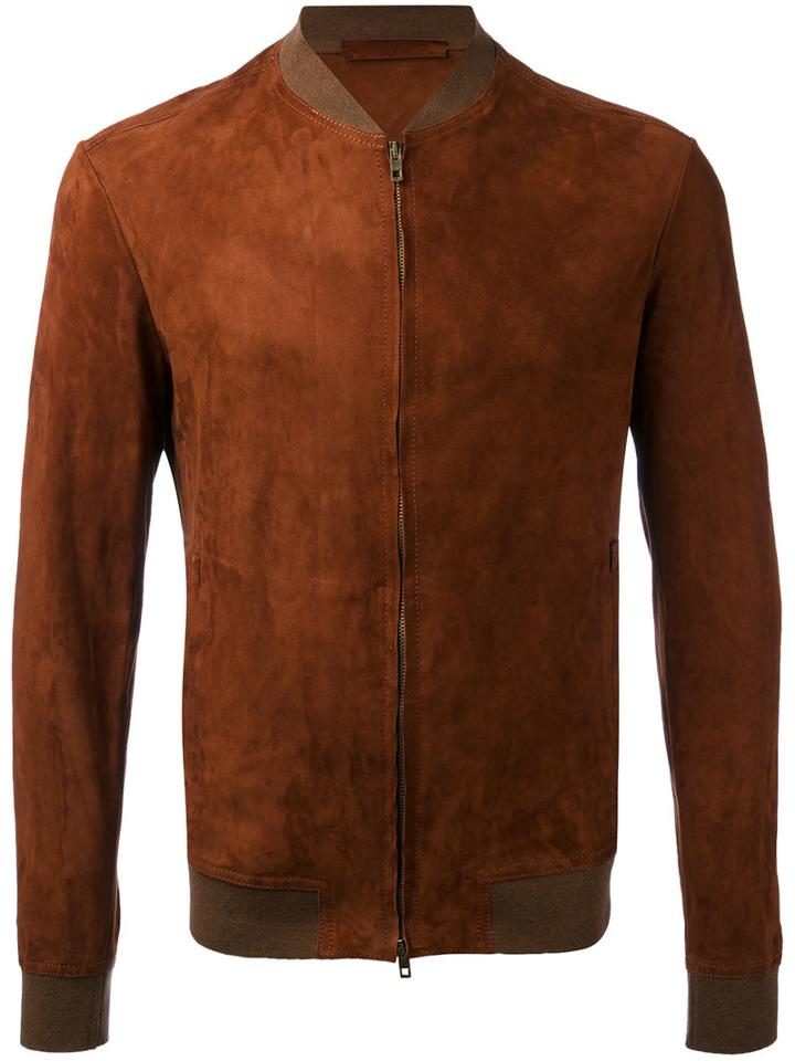 Salvatore Santoro - Classic Bomber Jacket - Men - Leather - 54, Brown, Leather