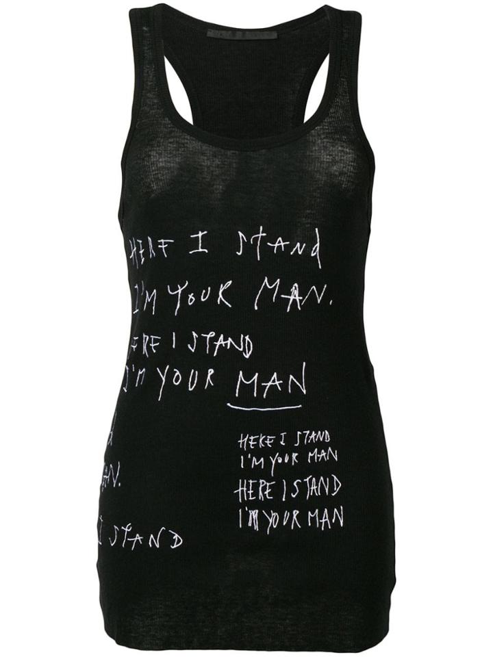 Haider Ackermann Handwritten Tank Top - Black