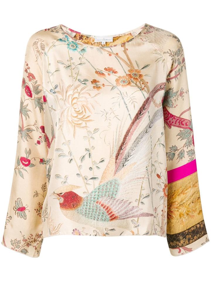 Pierre-louis Mascia Oriental Print Blouse - Neutrals