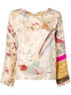 Pierre-louis Mascia Oriental Print Blouse - Neutrals