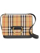 Burberry The Small Vintage Check And Leather D-ring Bag - Yellow &