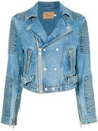 Aje Claudel Denim Biker Jacket - Blue