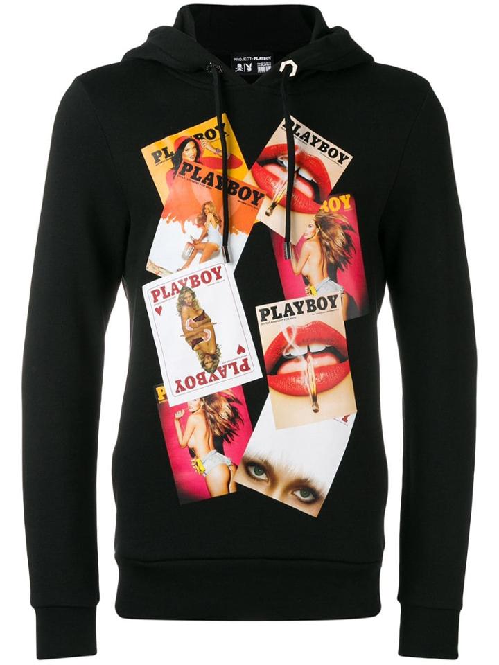 Philipp Plein X Playboy Printed Hoodie - Black