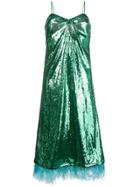 Christian Pellizzari Sequin Midi Dress - Green