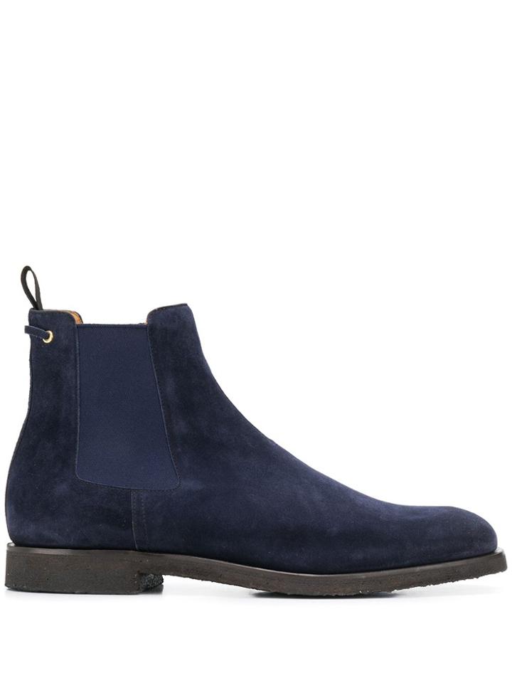 Car Shoe Suede Chelsea Boots - Blue