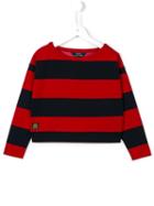 Ralph Lauren Kids Striped Long Sleeve Top, Girl's, Size: 10 Yrs, Red
