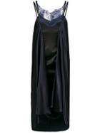 Y / Project Draped Silk Dress - Blue