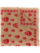 Alexander Mcqueen Skull Print Foulard - Neutrals