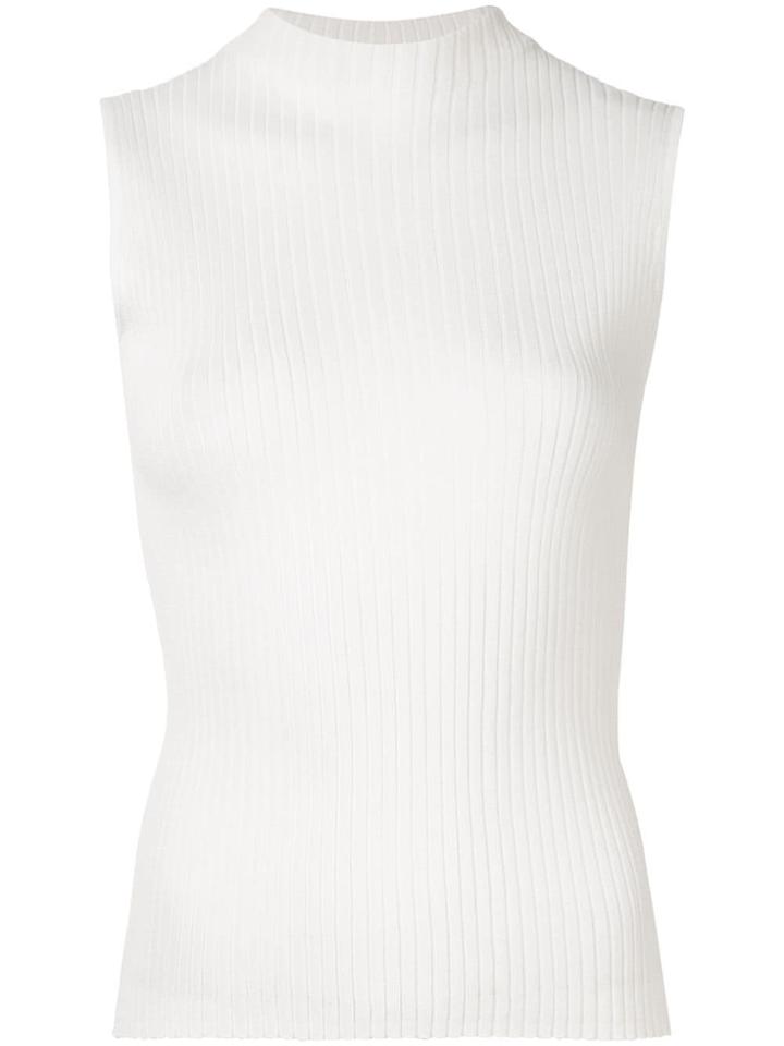 Ballsey High Neck Sleeveless Top - White