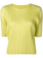 Pleats Please By Issey Miyake Micro-pleated T-shirt - Green