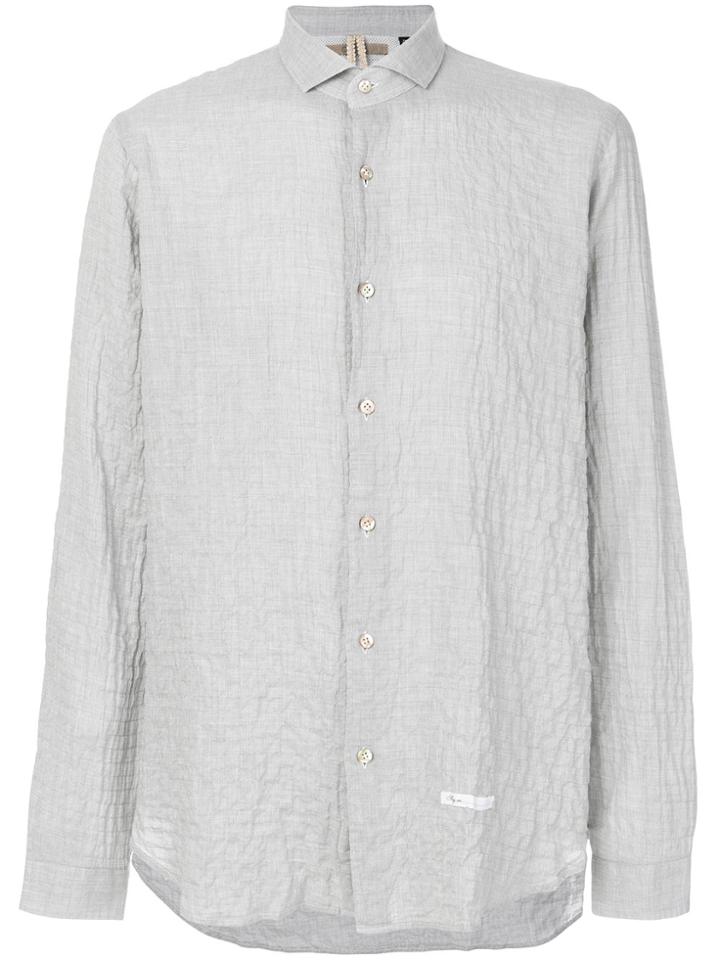 Dnl Ruched Effect Shirt - Grey