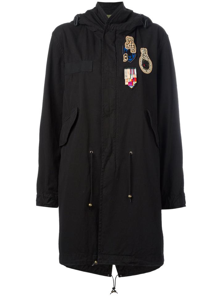Mr & Mrs Italy Patch Military Coat, Women's, Size: Xs, Black, Cotton/polyamide/glass Fiber/polyester