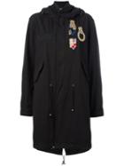 Mr & Mrs Italy Patch Military Coat, Women's, Size: Xs, Black, Cotton/polyamide/glass Fiber/polyester