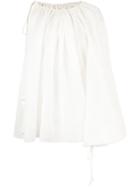 Oscar De La Renta One Shoulder Top - White