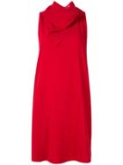 Ck Calvin Klein Satin Back Dress - Red