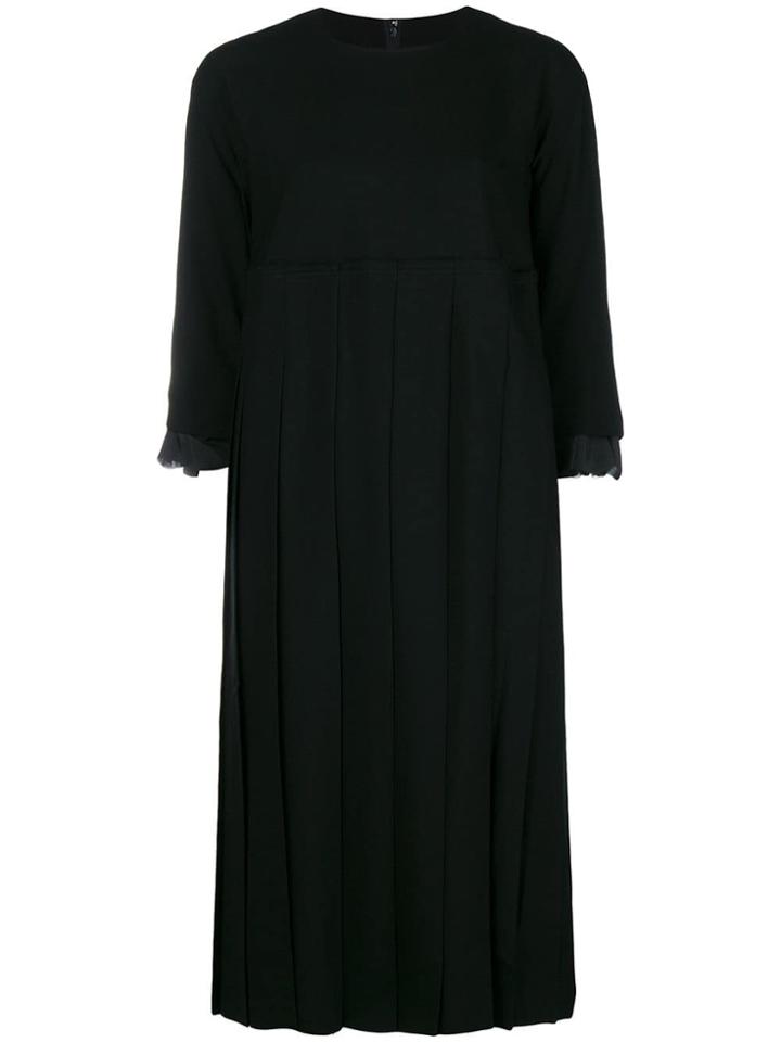 Comme Des Garçons Comme Des Garçons Pleated Shift Dress - Black