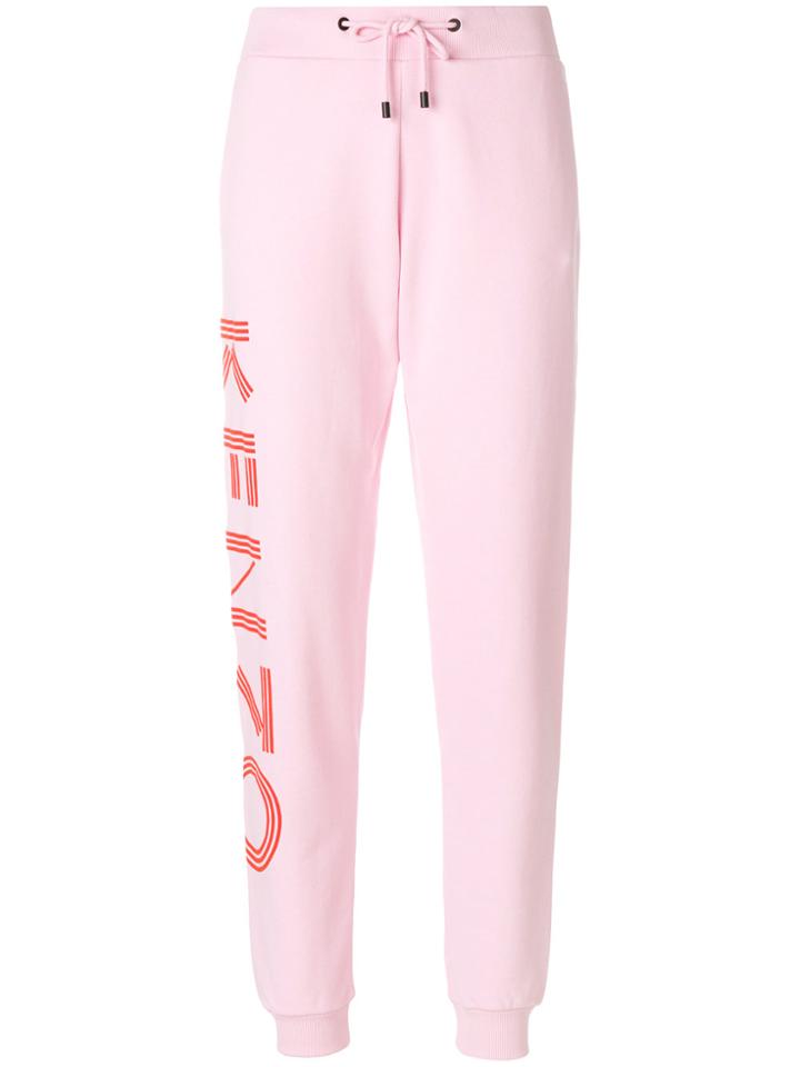 Kenzo Logo Print Track Pants - Pink & Purple