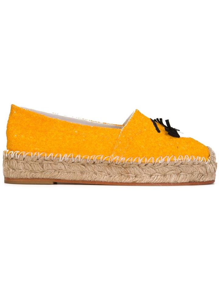 Chiara Ferragni Flirting Espadrilles, Women's, Size: 35, Yellow/orange, Polyamide/leather
