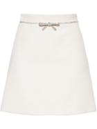 Miu Miu Embellished Mini Skirt - Neutrals