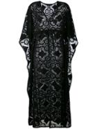Celia Dragouni - Crochet Beach Kaftan - Women - Cotton - M, Black, Cotton