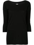 Labo Art - Jersey Top - Women - Cotton/spandex/elastane - 3, Black, Cotton/spandex/elastane