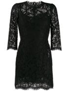 Dolce & Gabbana Lace Short Dress - Black
