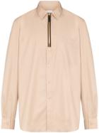 Burberry Half Zip Shirt - Brown