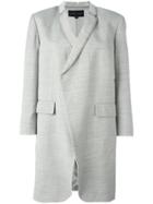 Comme Des Garçons Vintage Pvc Trim Lightweight Coat - Grey
