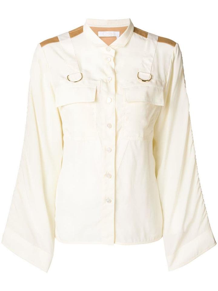 Chloé Military Buckled Shirt - Neutrals