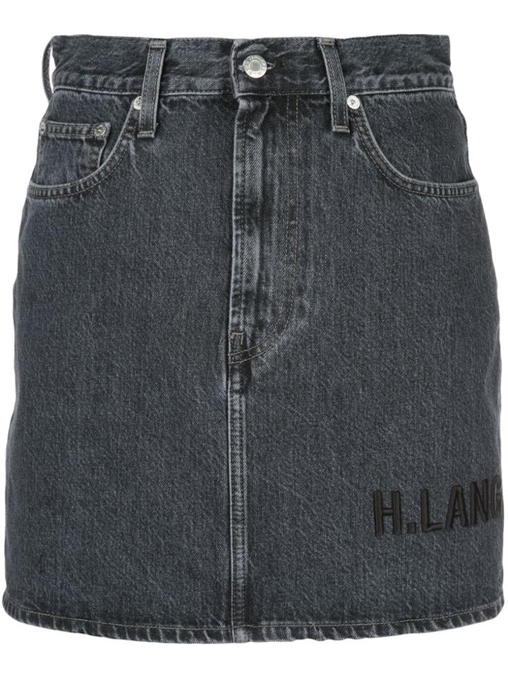 Helmut Lang Denim Mini Skirt - Grey