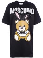 Moschino Playboy Teddy T-shirt Dress - Black