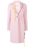 Mira Mikati Hand Embroidered Flower Patch Sb Coat - Pink & Purple