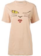 Ermanno Scervino Embellished T-shirt, Women's, Size: 36, Nude/neutrals, Cotton/brass/glass