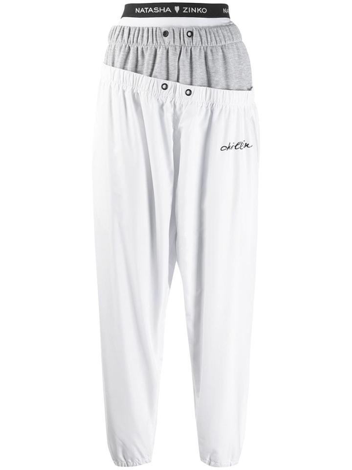 Natasha Zinko Layered Track Trousers - Grey