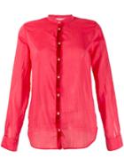 Forte Forte Long Sleeved Sheer Blouse - Red