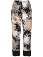 No21 Printed Cropped Trousers - Black
