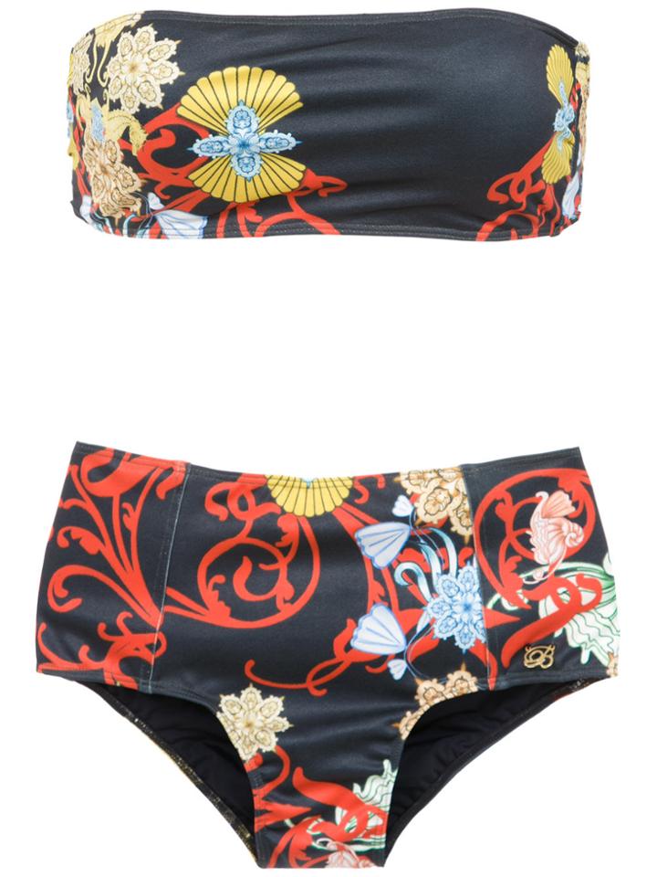 Brigitte Off The Shoulder Bikini Set - Black