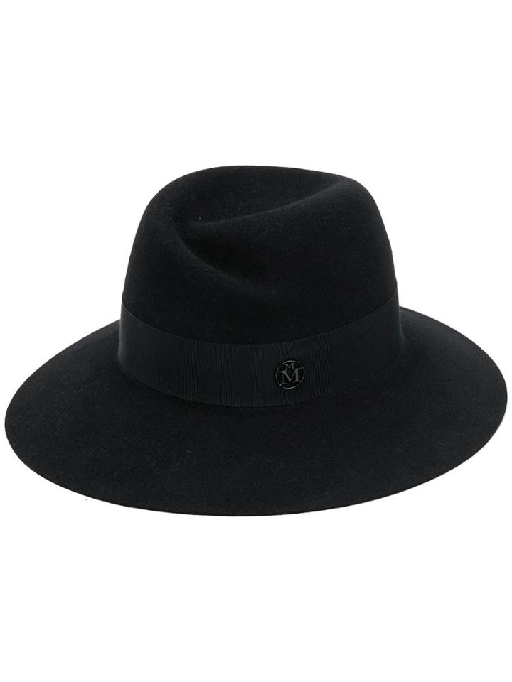 Maison Michel Wide-brim Felt Hat - Black