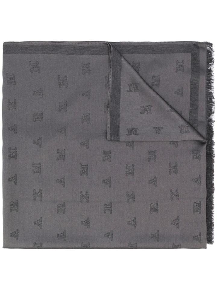 Max Mara Jacquard Scarf - Grey