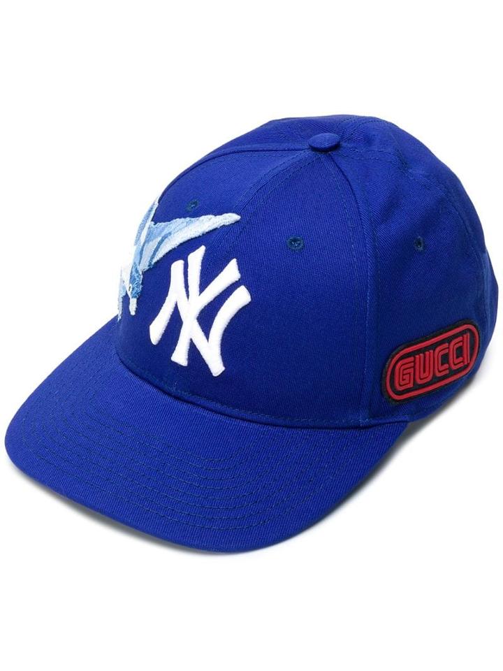 Gucci Patch Details Hat - Blue