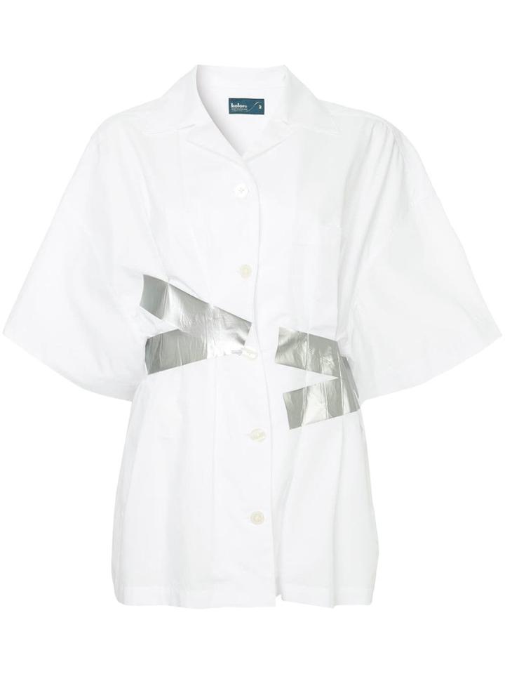 Kolor Duct Tape Effect Shirt - White