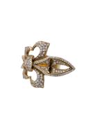 Loree Rodkin 18k Gold And Diamond Fleur De Lis Ring - Metallic