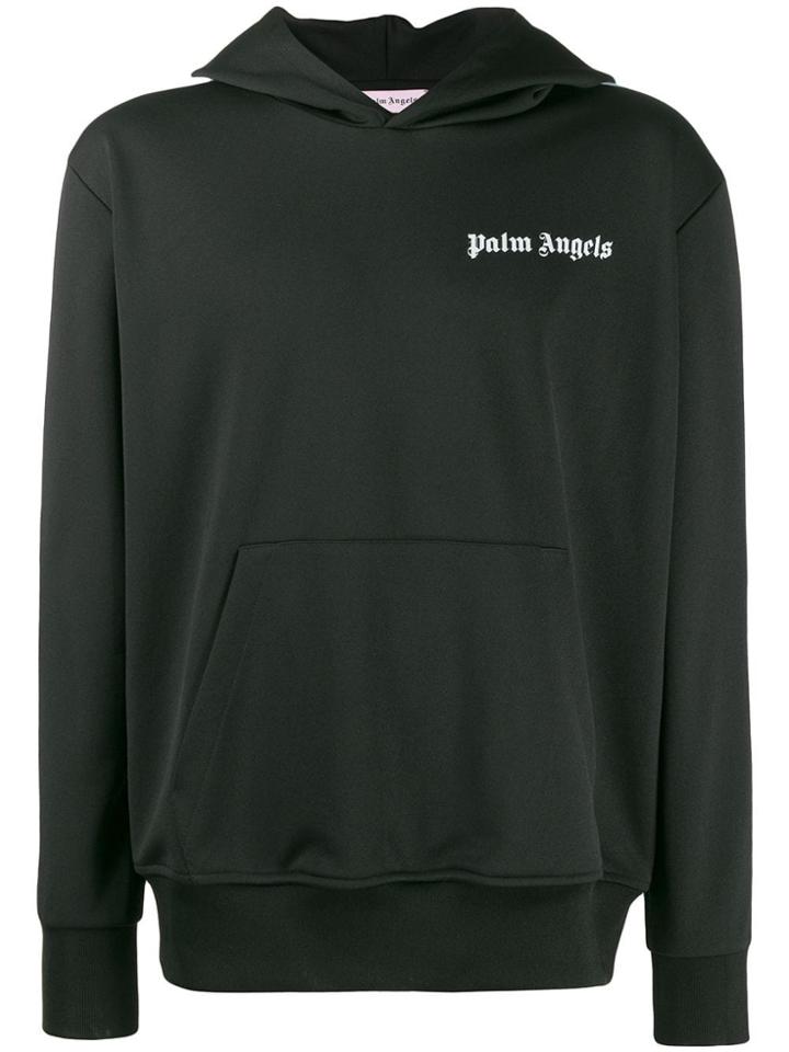 Palm Angels Logo Track Hoodie - Black